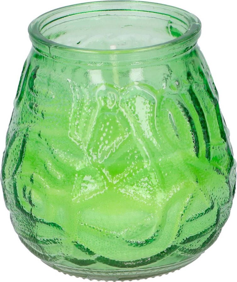 Arti casa 1x Citronella lowboy tuin kaarsen in groen glas 10 cm Anti muggen insecten artikelen