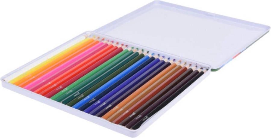 Arti casa 24x Kleurpotloden in diverse kleuren 18 x 0 7 cm Houten potloden in diverse kleuren Tekenen kleuren met potlood