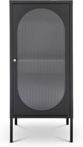 Artichok Abbey metalen vitrinekast zwart 50 x 110 cm