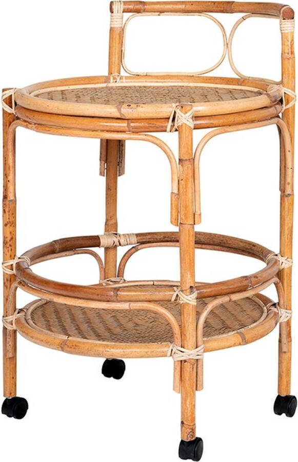 Artichok Indigo rotan trolley naturel Ø 55 cm