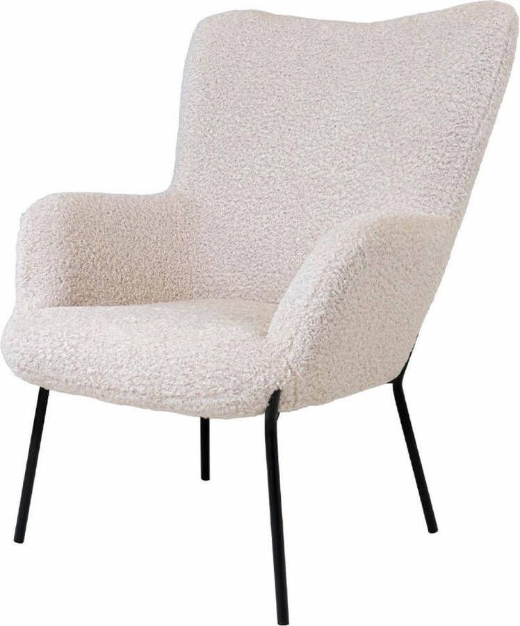 Artichok Rosemarie teddy fauteuil gebroken wit