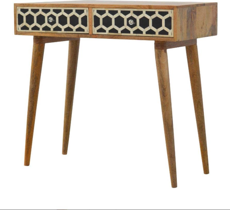 Artisan Furniture Consoletafel met botinlegfronten 78x86x40 cm