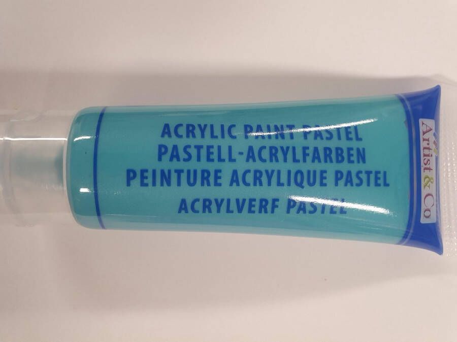 Artist&co Acrylverf Set Acrylverf pastel turquoise 75 ml artist&co kindercrea