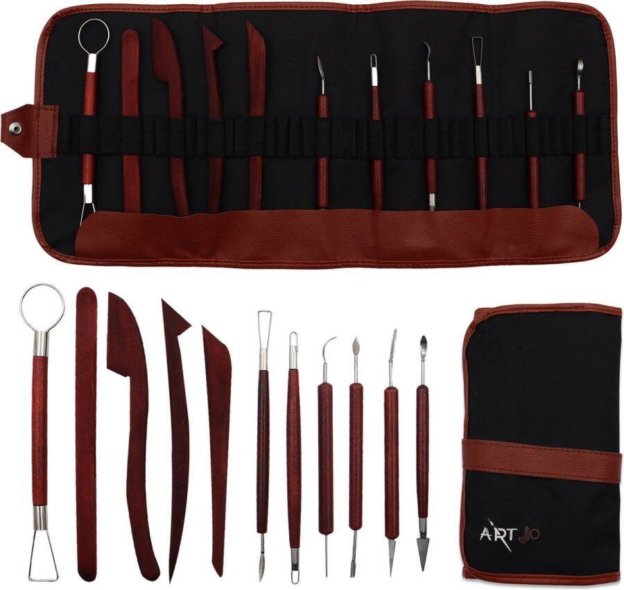ArtJo 11-delige Klei Gereedschap Pottenbakken Boetseren Boetseer Set Beeldhouwen Boetseergereedschap Spatels Mes Mesjes Mirettes Keramiek Polymeer Boetseerklei Modelleer – Kleigereedschap