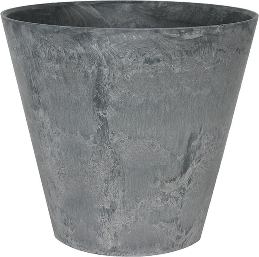 Ter Steege Plantenpot bloempot tijdloze natuursteen look Dia 37 cm en Hoogte 34 cm in het Artstone grijs voor binnen buiten