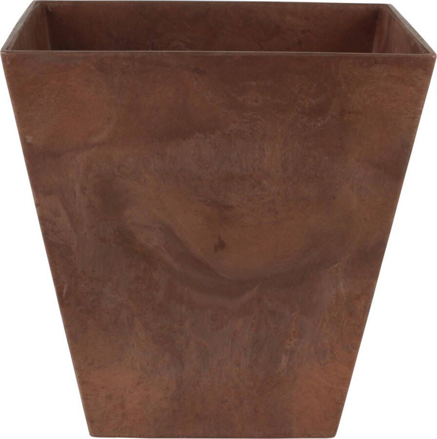 Ter Steege Bloempot plantenpot gerecycled kunststof steenpoeder terra bruin dia 35 cm en hoogte 35 cm Binnen en buiten gebruik