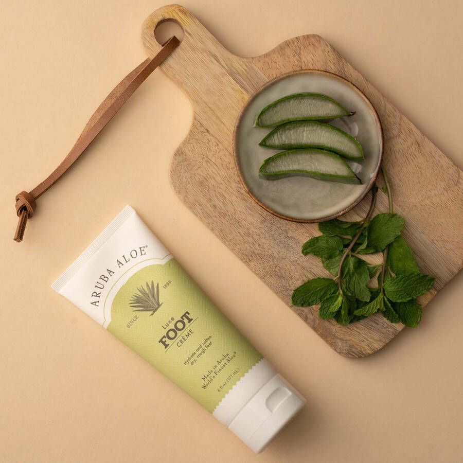 Aruba Aloe Voetencrème Voedend & verzachtend Mint geur Pure Aloë Vera 177ml