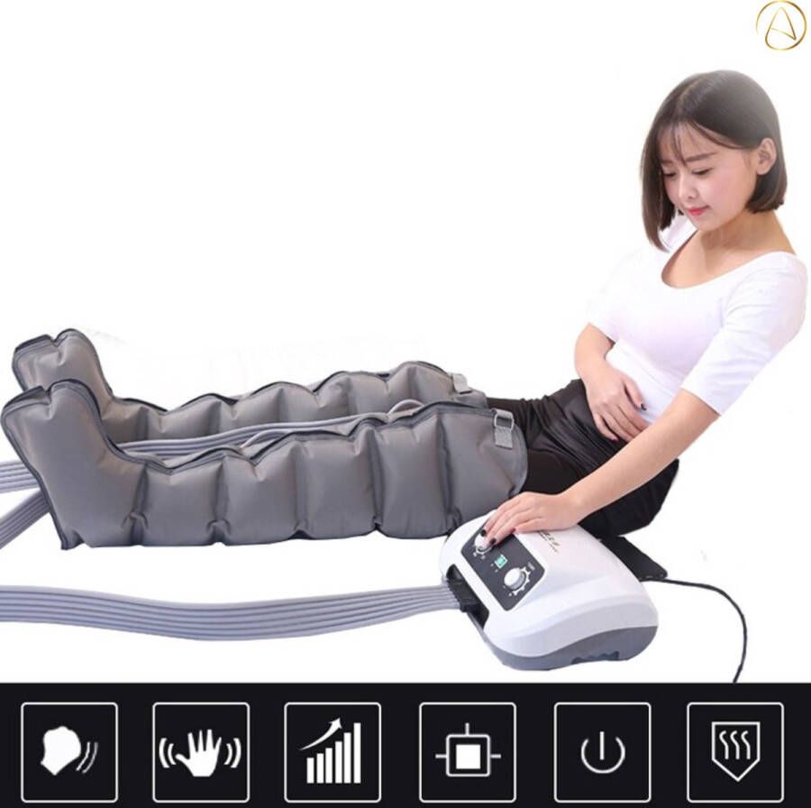 Arvona Professioneel Beenmassage Voetmassage apparaat voor Bloedcirculatie Sport Gym Fitness Recovery Boots Vermoeide Benen Shiatsu Luchtcompressie Bloedsomloop Lymfedrainageapparaat Oedeem Vibrolegs