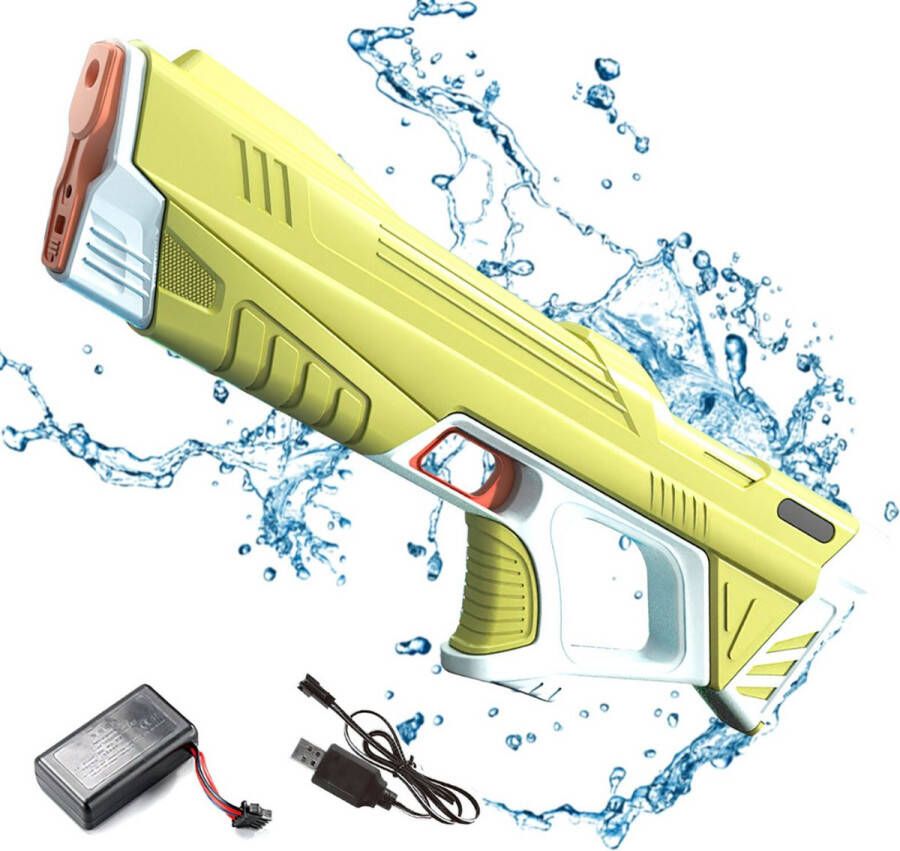 Arvona Waterpistool Elektrisch waterpistool Automatische Watergun Buitenspeelgoed Geel