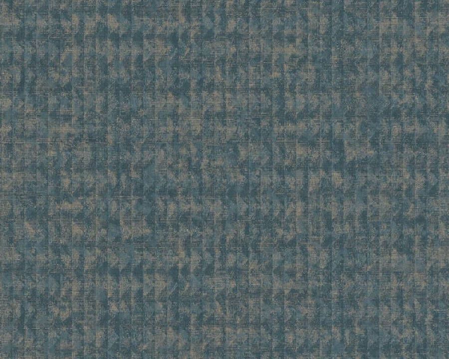 A.S. Création Metallic Blauw Grafisch Vliesbehang AS Creation Ethnic Origin