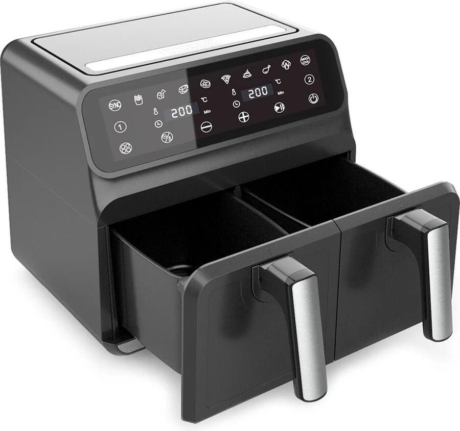AS store AS store@ Airfryer Duo heteluchtfriteuse 8L 1700W Zwart