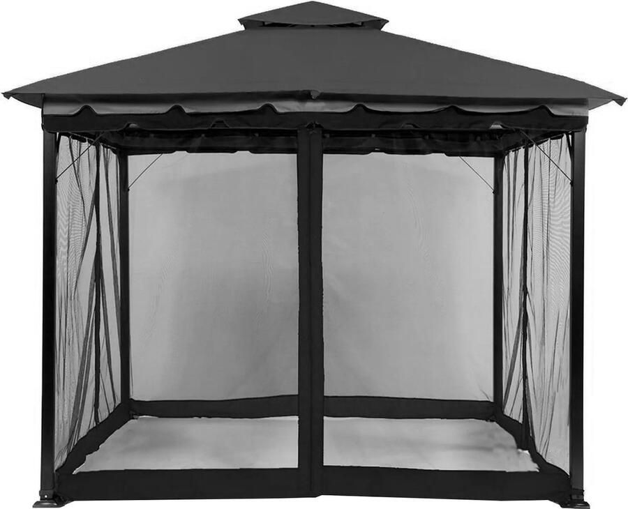 AS store Tuinhuis Klamboe Tuinhuis polyester mosquito net Zwart