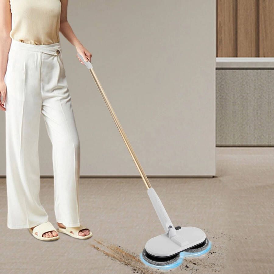 AS store Mop Elektrische dweil Elektrische mop Vloerreiniger machine Dweilmachine schrobmachine- Wit