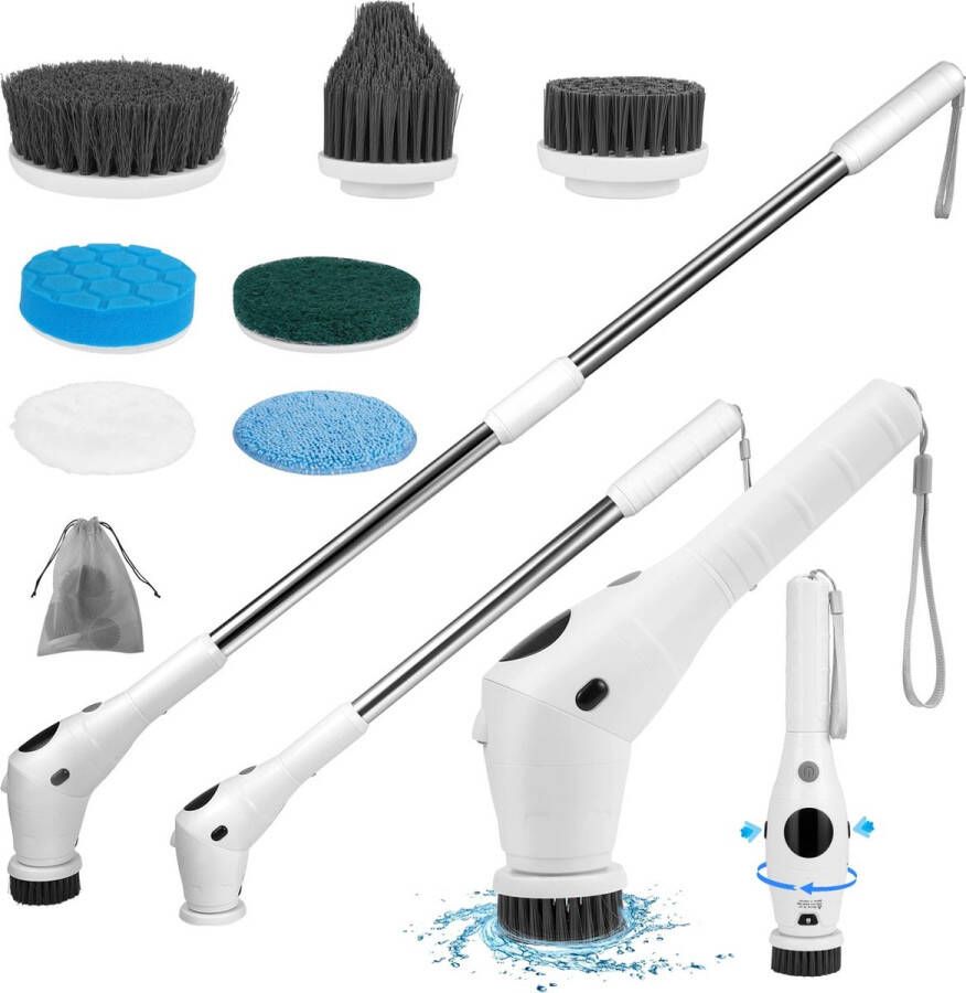 AS store Mop Elektrische dweil Elektrische mop Vloerreiniger machine Dweilmachine schrobmachine- Wit