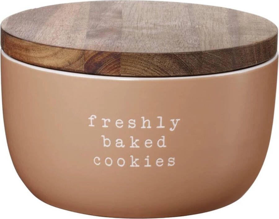 Asa Hey voorraaddoos met deksel D15cm H9cm 'freshly baked cookies