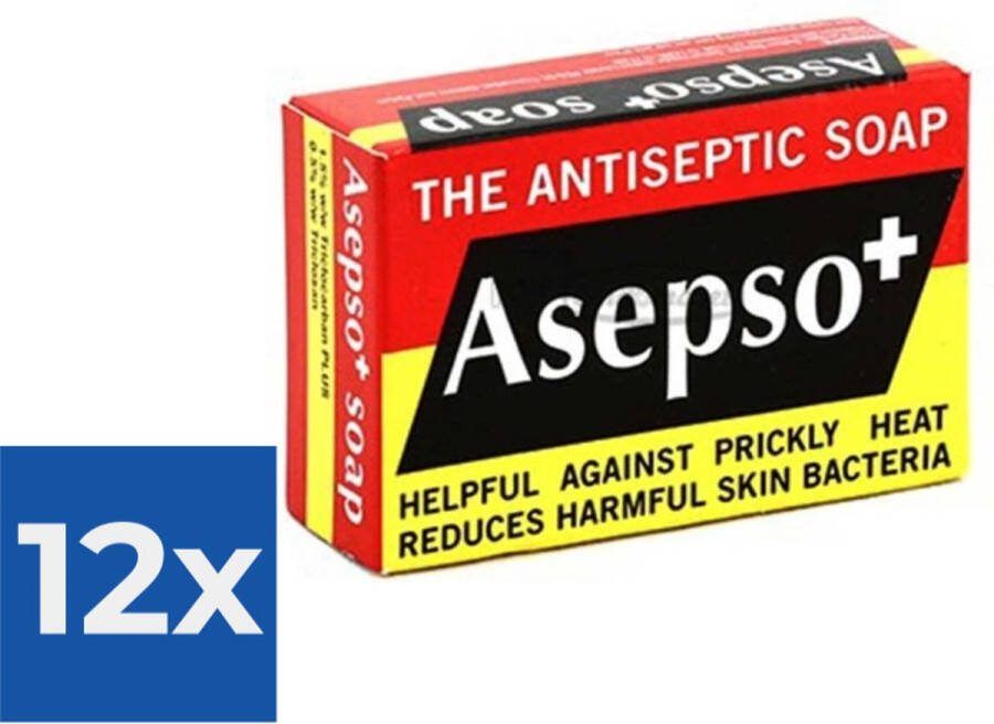 Asepso desinfecterende handzeep 80 gram Voordeelverpakking 12 stuks