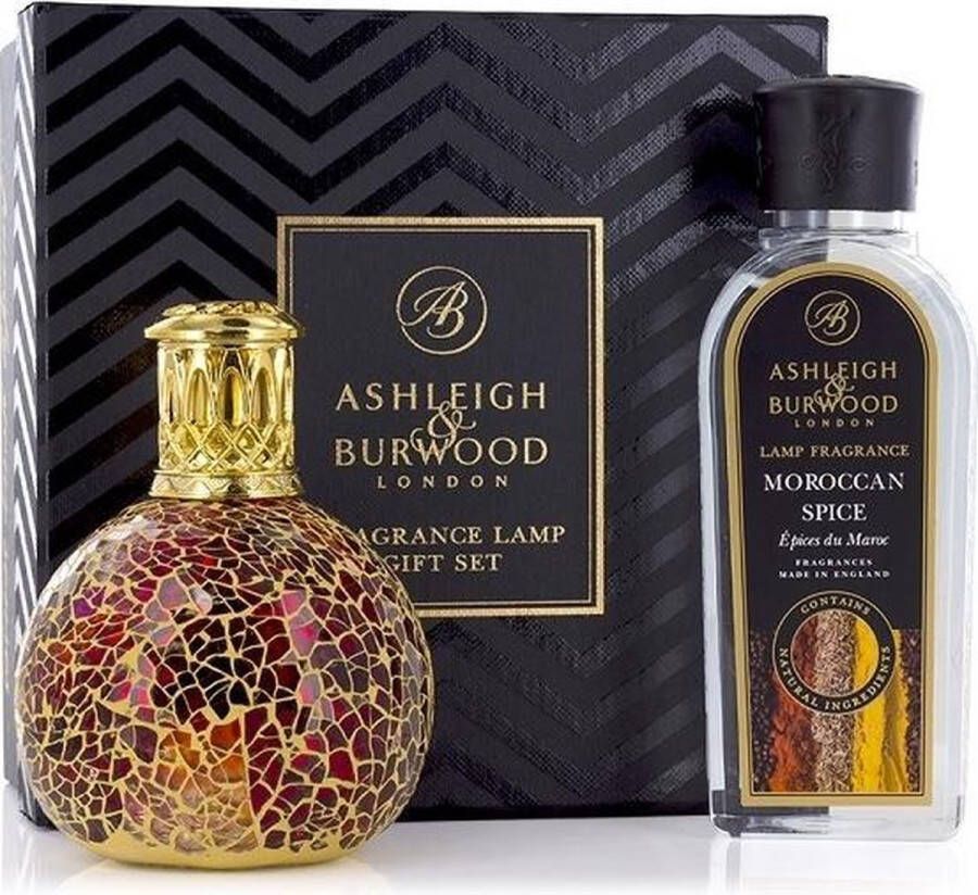 Asleigh & Burwood Ashleigh & Burwood Giftset Tahitian Sunset Fragrance Lamp + 250 ml Moroccan Spice