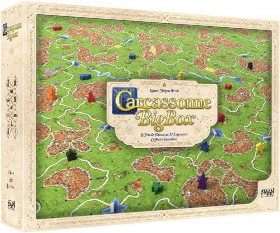 Asmodee Z-Man Games Carcassonne: Big Box Nieuwe editie Bordspel Van 7 jaar oud 2 tot 6 spelers 35 minuten en français