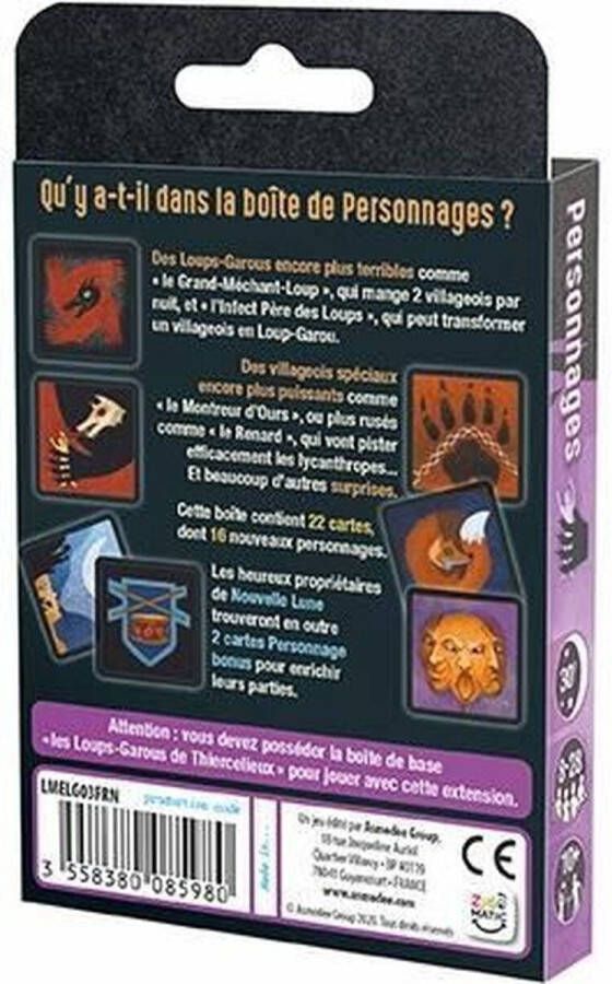 Asmodee Les Loups-Garous de Thiercelieux Uitbreiding: Personages (editie 2021) Verborgen rollenspel Groepsspel