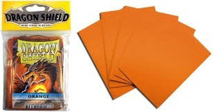Asmodee Dragon Shield Card Sleeves: Japanese Mini Orange (59x86mm) 50 stuks