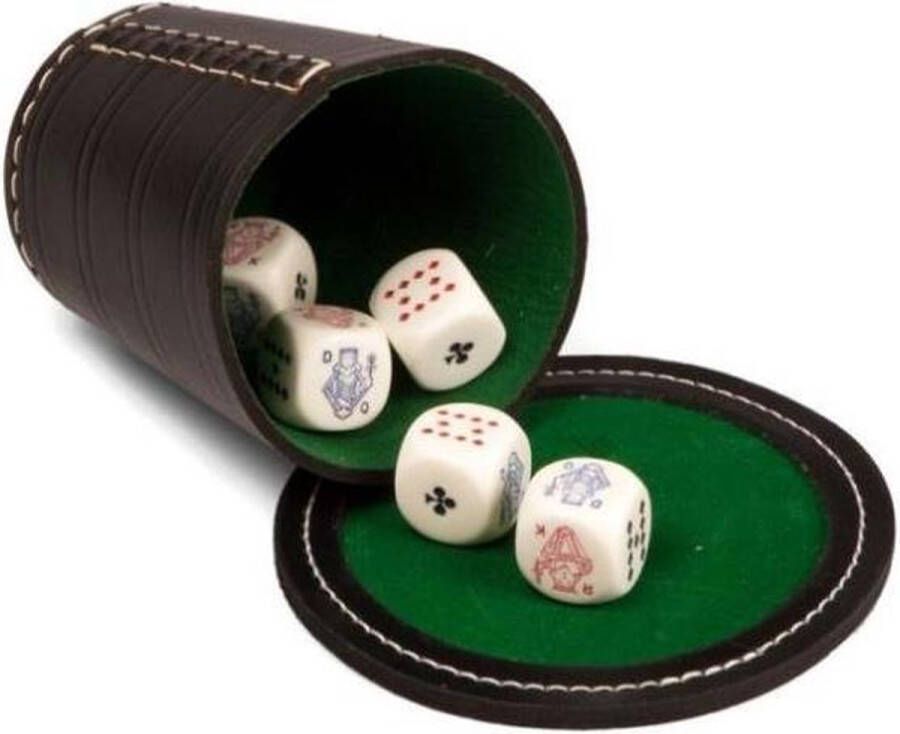 Asmodee Pokerset Met Chapeau + 5 Dobbelstenen Dobbelspel