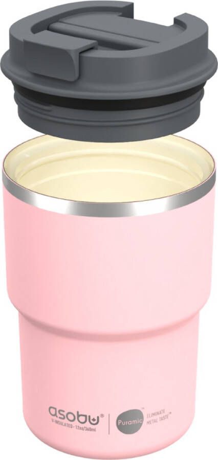 Asobu pick me up thermosbeker 360ml rvs roze