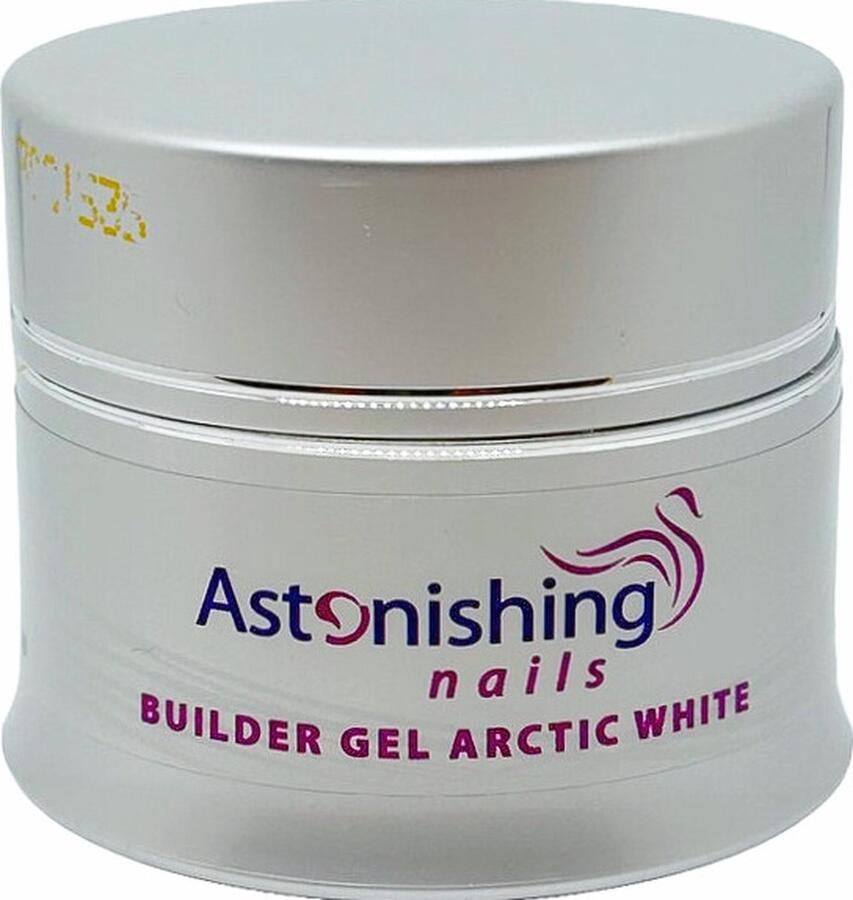 Astonishing Nails Arctic White 25 gram Nagel Builder Gel Nagels Nagelgel Gelnagels Gellac Gellak UV Led Gel Nagellak Gel Nails Gelnagel en Gel Nagellak Gel Nagel Gelnagels voor Thuis