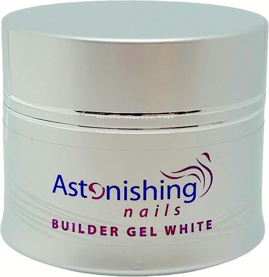 Astonishing Nails White 45 gram Nagel Builder Gel Nagels Nagelgel Gelnagels Gellac Gellak UV Led Gel Nagellak Gel Nails Gelnagel en Gel Nagellak Gel Nagel Gelnagels voor Thuis
