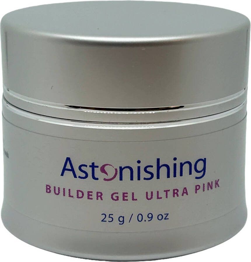 Astonishing Nails Pink 25 gram Nagel Builder Gel Nagels Nagelgel Gelnagels Gellac Gellak UV Led Gel Nagellak Gel Nails Gelnagel en Gel Nagellak Gel Nagel Gelnagels voor Thuis