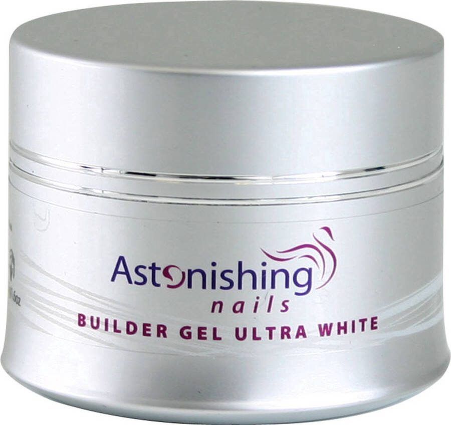 Astonishing Nails Ultra White 45 gram Nagel Builder Gel Nagels Nagelgel Gelnagels Gellac Gellak UV Led Gel Nagellak Gel Nails Gelnagel en Gel Nagellak Gel Nagel Gelnagels voor Thuis