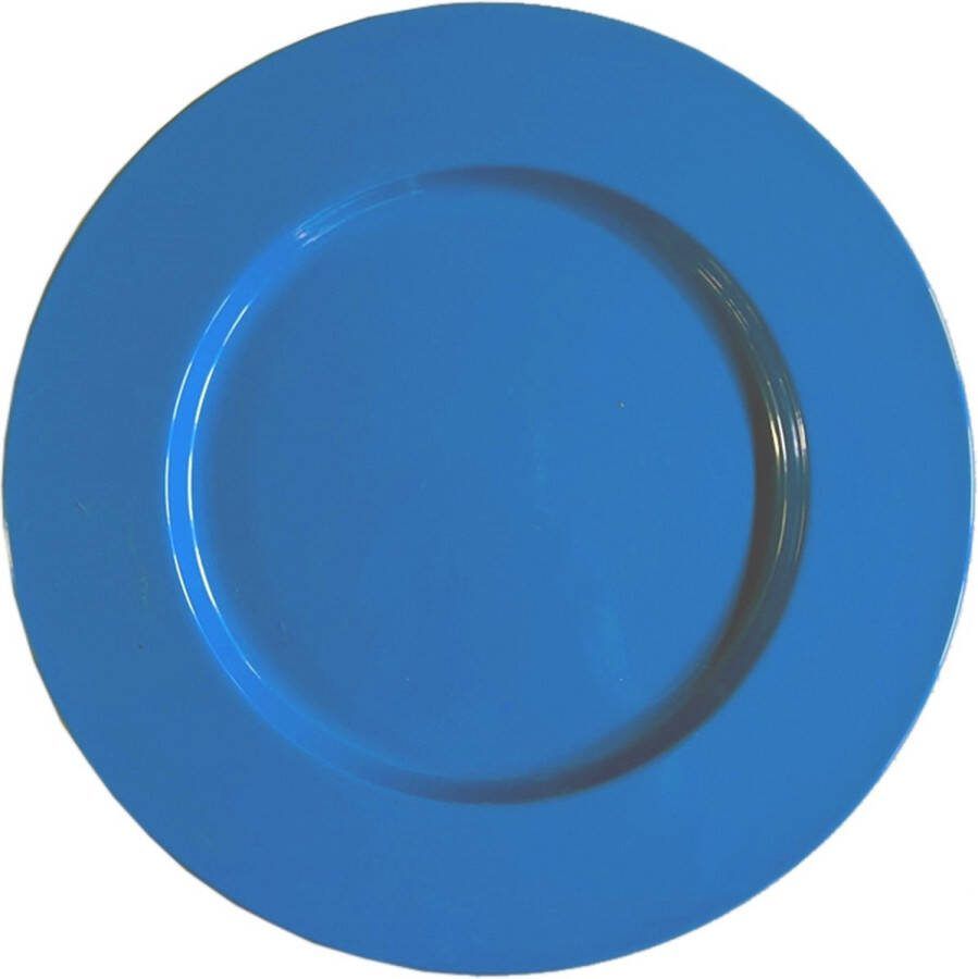 Astrid jeulink Metaal onderbord blauw in set van 6 stuks