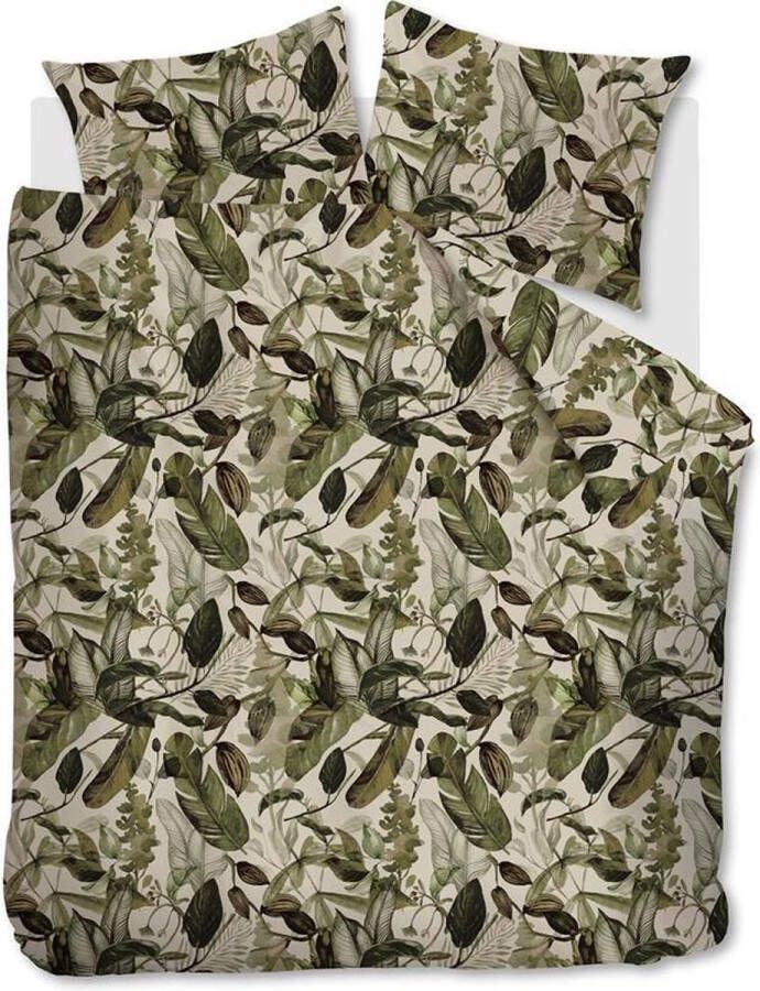At Home by Beddinghouse At Home dekbedovertrek All Leaves green lits jumeaux (240x200|220 cm