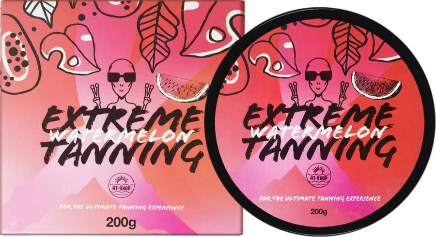 At-shop Extreme Tanning Watermelon !NEW! 200ml! NEW DESIGN! Extreme Tanning |NIEUWE GEUREN| ShineBrown Tanning butter| Zonnestralen Zonnebank Sneller bruin Zonnecreme Zonnebrand|WATERMELON