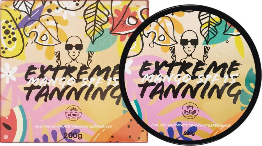 At-shop !NEW! 200ml! NEW DESIGN! Extreme Tanning |NIEUWE GEUREN| FACTOR 15 |ShineBrown Tanning butter| Zonnestralen Zonnebank Sneller bruin Zonnecreme Zonnebrand| MANGO|SPF15!