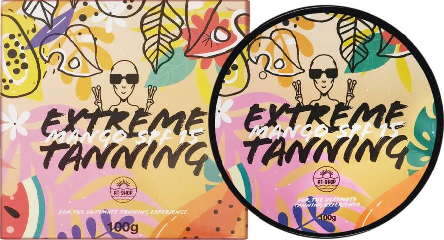 At-shop !NEW DESIGN! Extreme Tanning |NIEUWE GEUREN| FACTOR 15 |ShineBrown Tanning butter| Zonnestralen Zonnebank Sneller bruin Zonnecreme Zonnebrand| MANGO|SPF15!