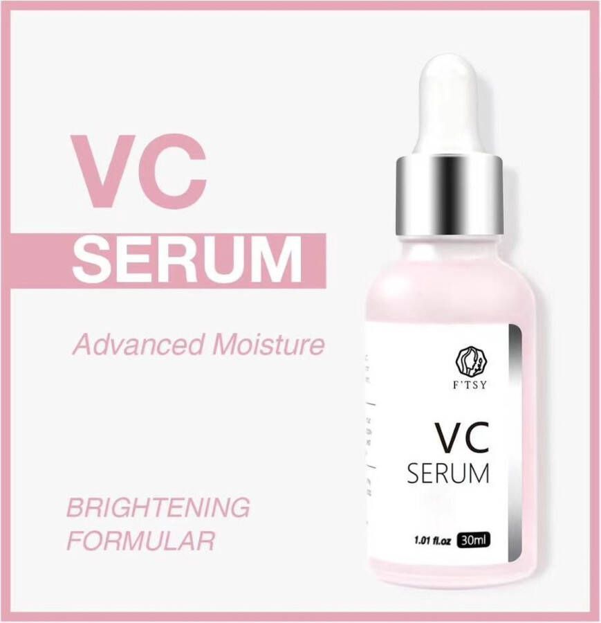 At-shop Original Vitamine C Serum Hyaluronzuur Gezichtsserum Collageen Gladde huid verheldert de huid en vervaagt vlekjes 30ml