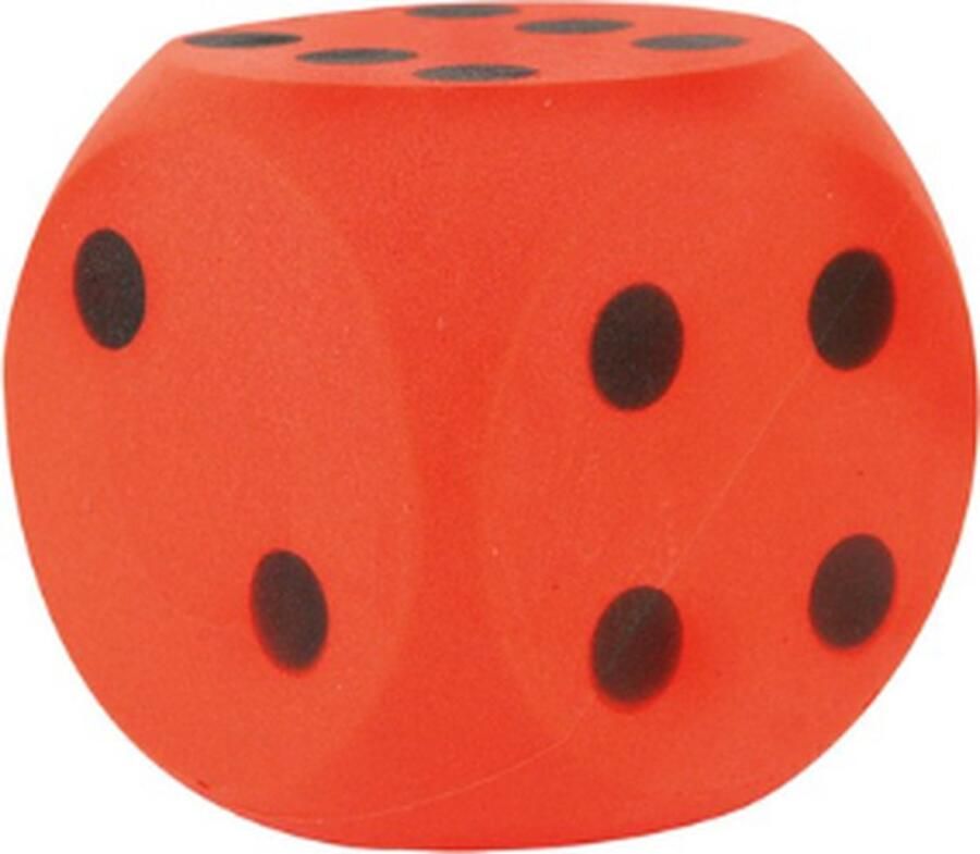 Atabiano Dobbelsteen zachte Foam grote Dobbelsteen Rood Geel 16 x 16 cm Dobbelspel Grote Dobbelsteen oranje