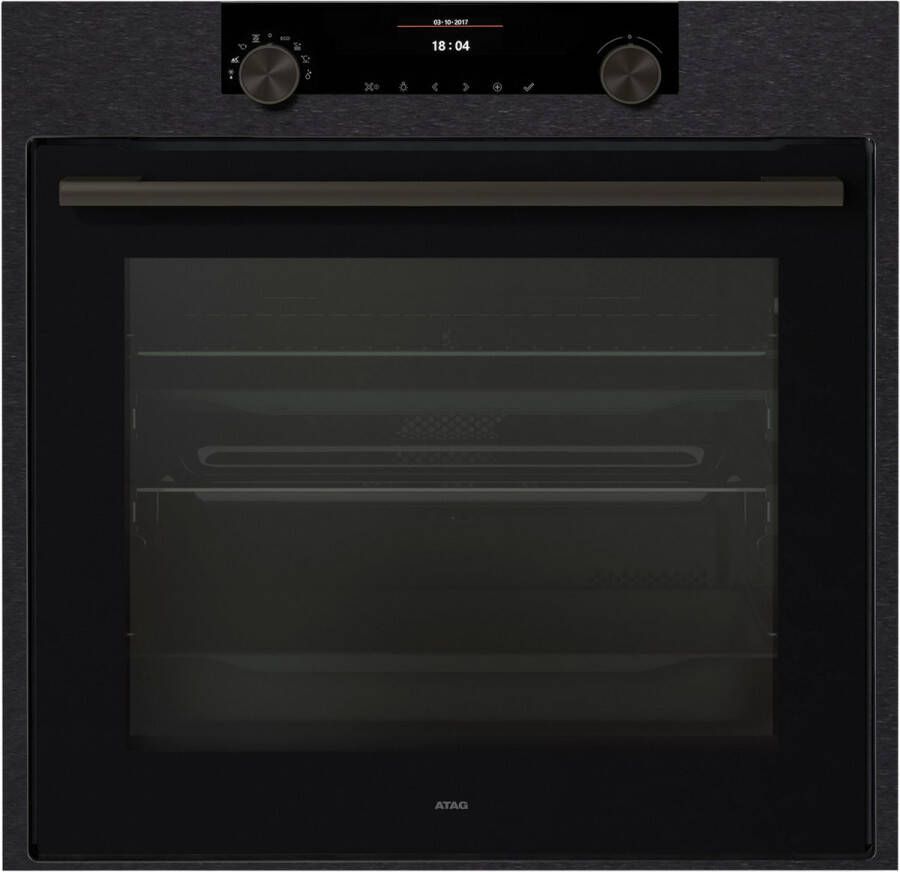 ATAG OX66121C inbouw oven Black Steel Aqua Clean