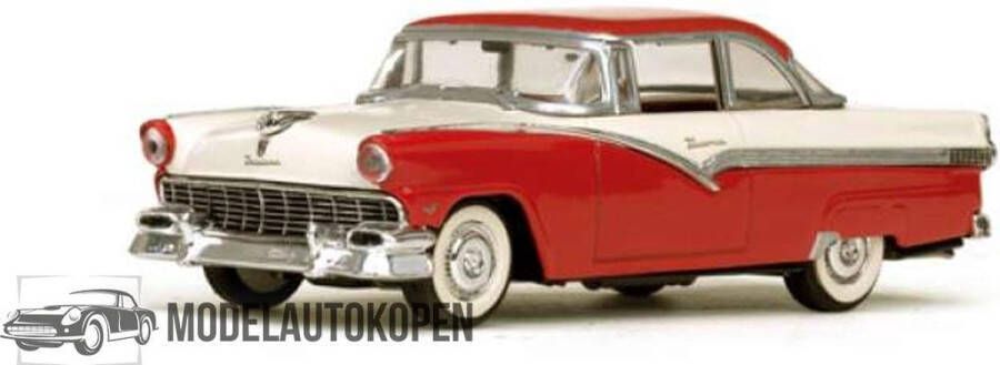 Atlas Ford Fairlane 1956 (Wit Rood) (10 cm) 1 43 Modelauto Schaalmodel Model auto Miniatuurauto Miniatuurautos