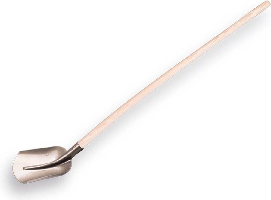 Atlas Schop 0 Hollands Gebogen Blank Knopsteel 130cm