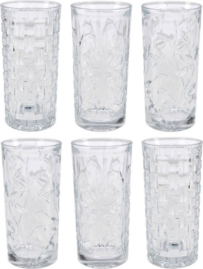 Atmosphera Atmos Fera Waterglazen 6x 380 ml longdrinkglazen vaatwasserbestendig Longdrinkglazen