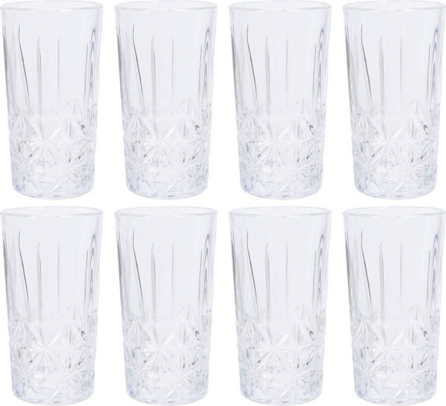 Atmosphera Atmos Fera Waterglazen 8x 260 ml longdrinkglazen vaatwasserbestendig Longdrinkglazen