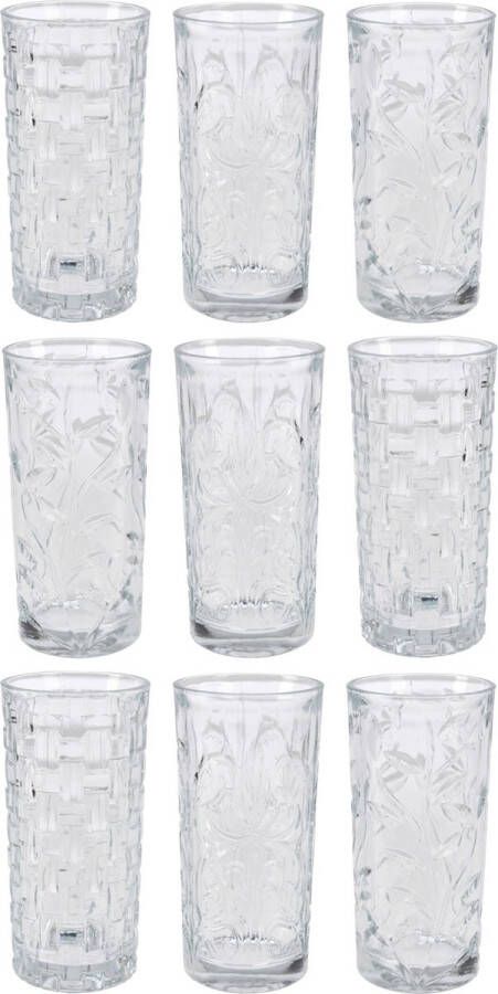 Atmosphera Atmos Fera Waterglazen 9x 380 ml longdrinkglazen vaatwasserbestendig Longdrinkglazen