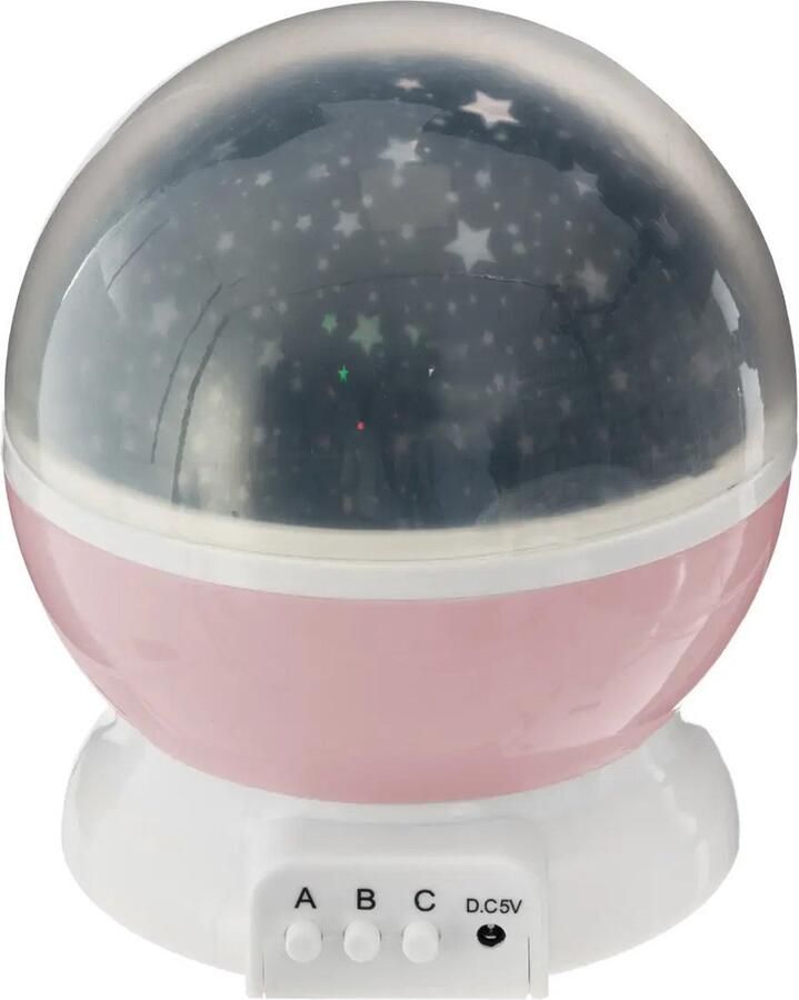 Atmosphera Nachtlamp kinderkamer sterren projector 3 standen 360 graden galaxy projector sterrenhemel roze