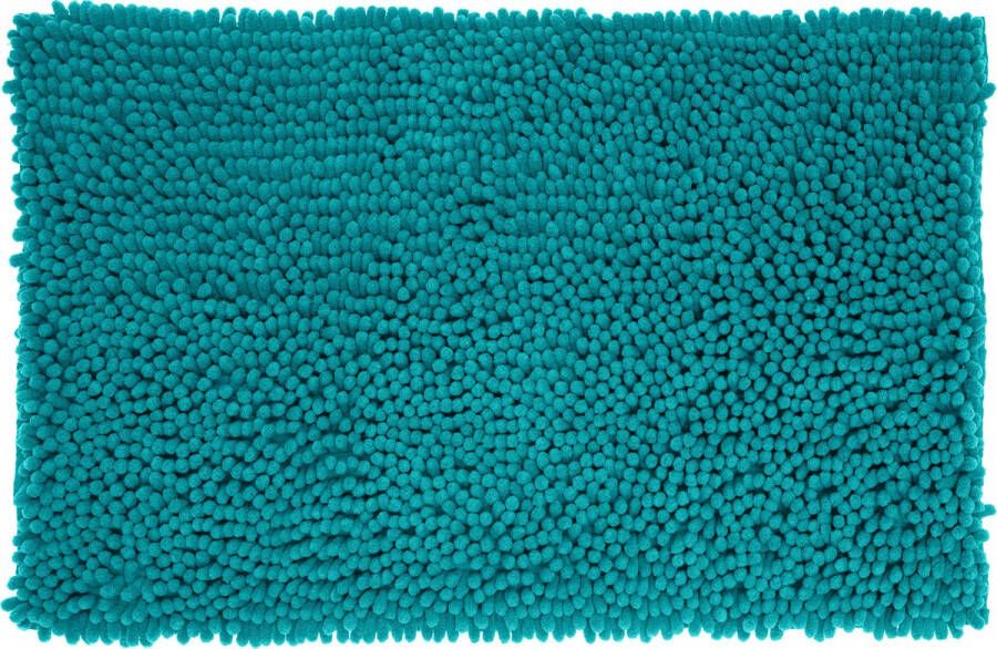 Atmosphera Badkamer kleedje badmat voor de vloer 50 x 80 cm aqua blauw extra dikke noppen