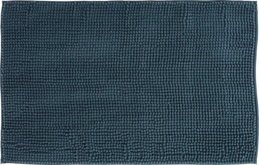 Atmosphera Badkamer kleedje badmat voor de vloer 50 x 80 cm donkerblauw