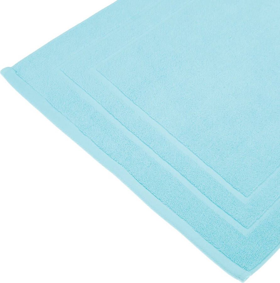 Atmosphera Badkamerkleed badmat Voor Op De Vloer Aqua Blauw 50 X 70 Cm Badmatjes