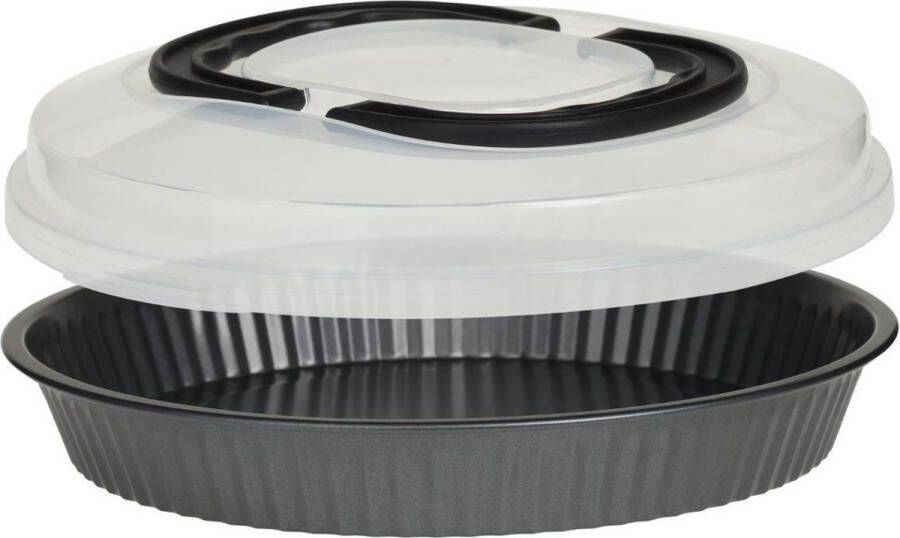 Atmosphera bakvorm 3 in 1 taartvorm met deksel bak bewaar en transportcapaciteit 1 2 L en D 26 cm