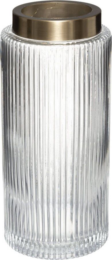 Atmosphera bloemenvaas Elegance Cilinder model transparant glas H26 x D12 cm