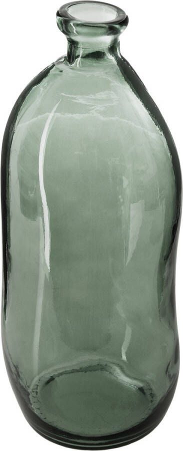 Atmosphera bloemenvaas Organische fles vorm groen transparant glas H51 x D23 cm Vazen